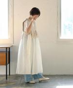 ハンドスモッキングコットンポプリン　2wayベスト